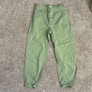 PAIGE Jogger Pants Size 26 – Snake Print Side Stripe – Gray Utility Joggers